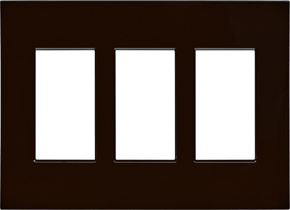 Control4® Faceplate, Contemporary, 3 Gang (Brown)