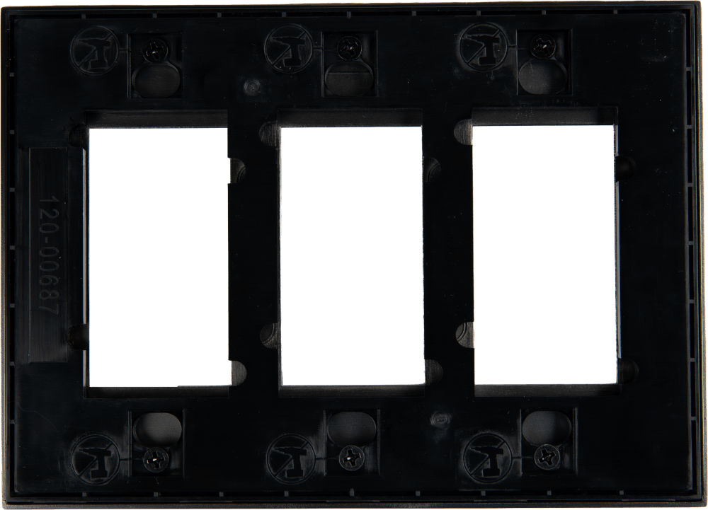 Control4® Faceplate, Contemporary, 3 Gang (Antique Brass)