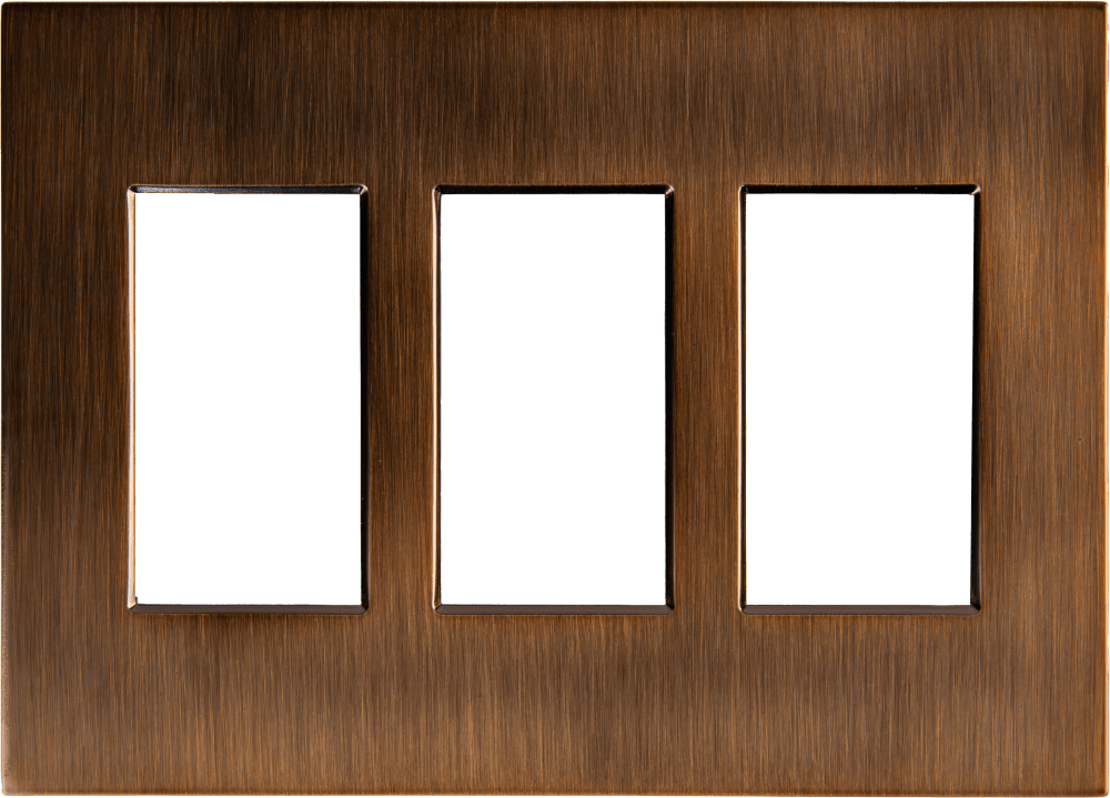 Control4® Faceplate, Contemporary, 3 Gang (Antique Bronze)