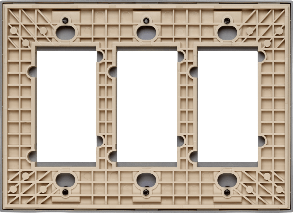Control4® Faceplate, Contemporary, 3 Gang (Ivory)