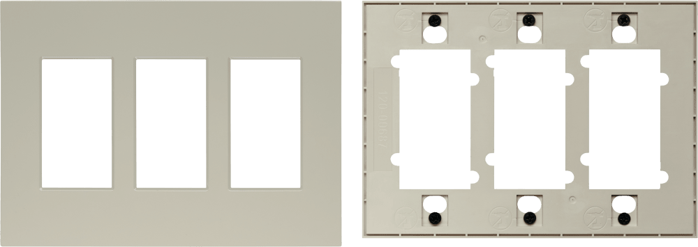 Control4® Faceplate, Contemporary, 3 Gang (Light Almond)