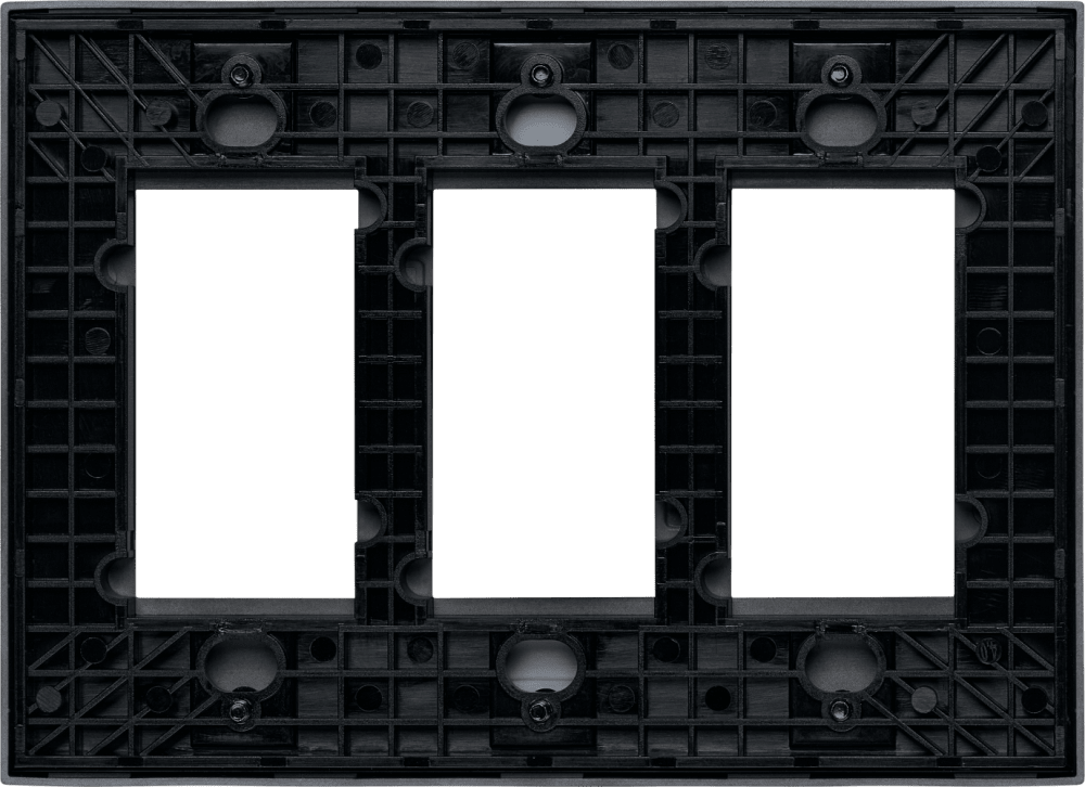 Control4® Faceplate, Contemporary, 3 Gang (Midnight Black)