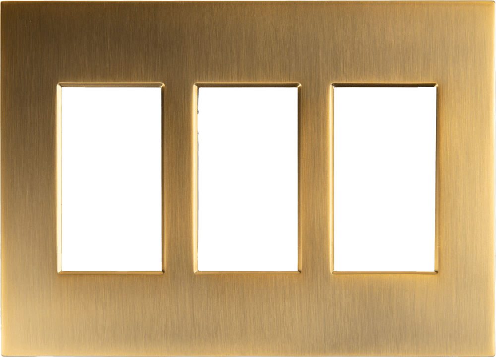 Control4® Faceplate, Contemporary, 3 Gang (Satin Bronze)