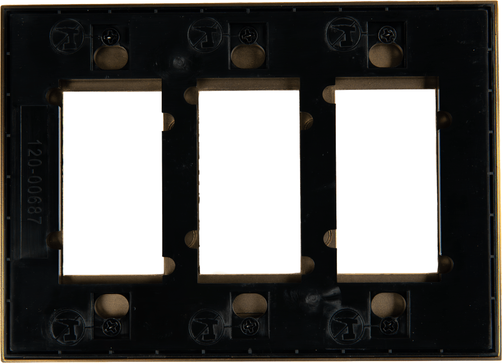 Control4® Faceplate, Contemporary, 3 Gang (Satin Bronze)