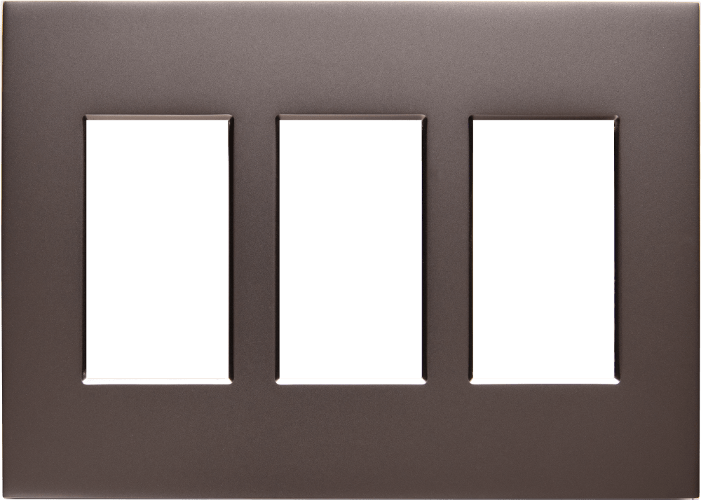 Control4® Faceplate, Contemporary, 3 Gang (Satin Nickel)