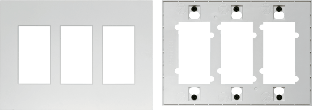 Control4® Faceplate, Contemporary, 3 Gang (Snow White)