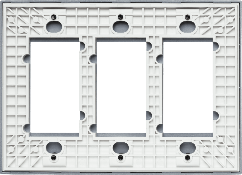 Control4® Faceplate, Contemporary, 3 Gang (White)