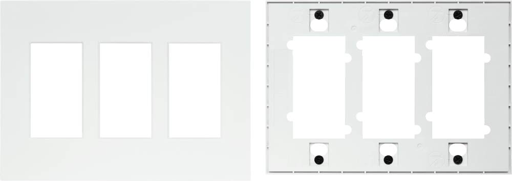 Control4® Faceplate, Contemporary, 3 Gang (White)