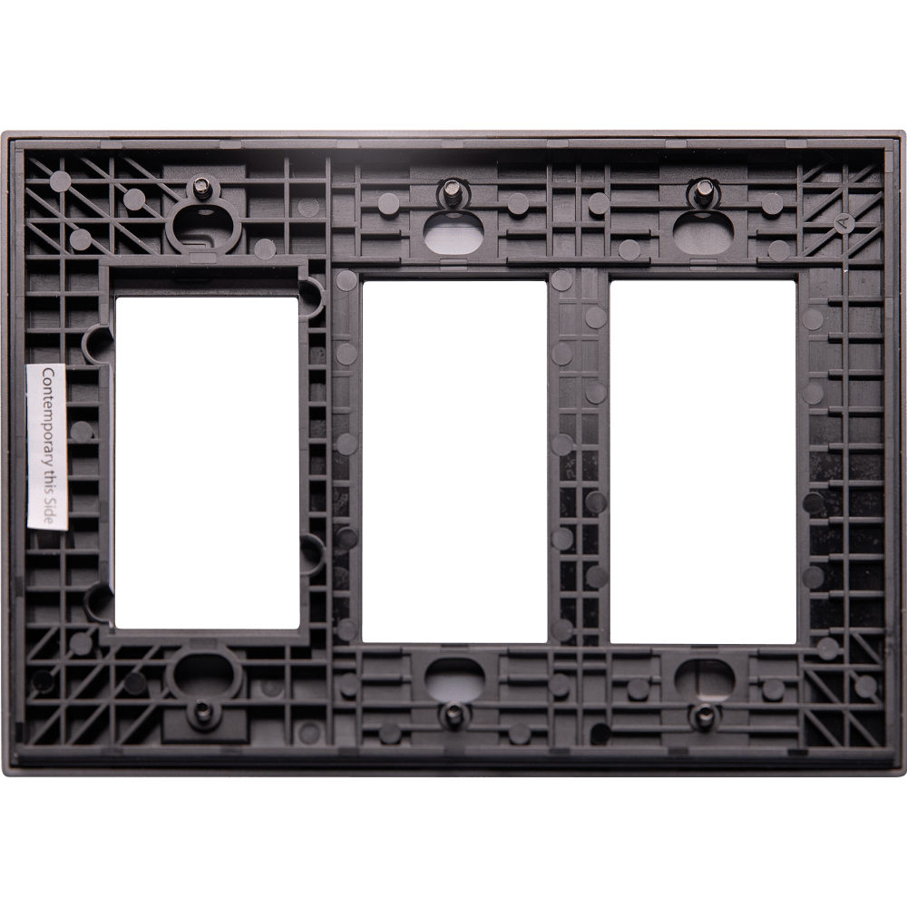 Control4® Contemporary 3 Gang Combo Faceplate (Aluminum)