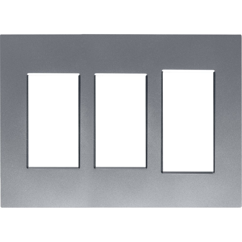 Control4® Contemporary 3 Gang Combo Faceplate (Aluminum)