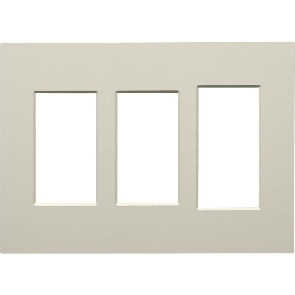 Control4 Faceplate, Contemporary, 3 Gang Combo, 2 Contemporary/1 Essential (Biscuit)
