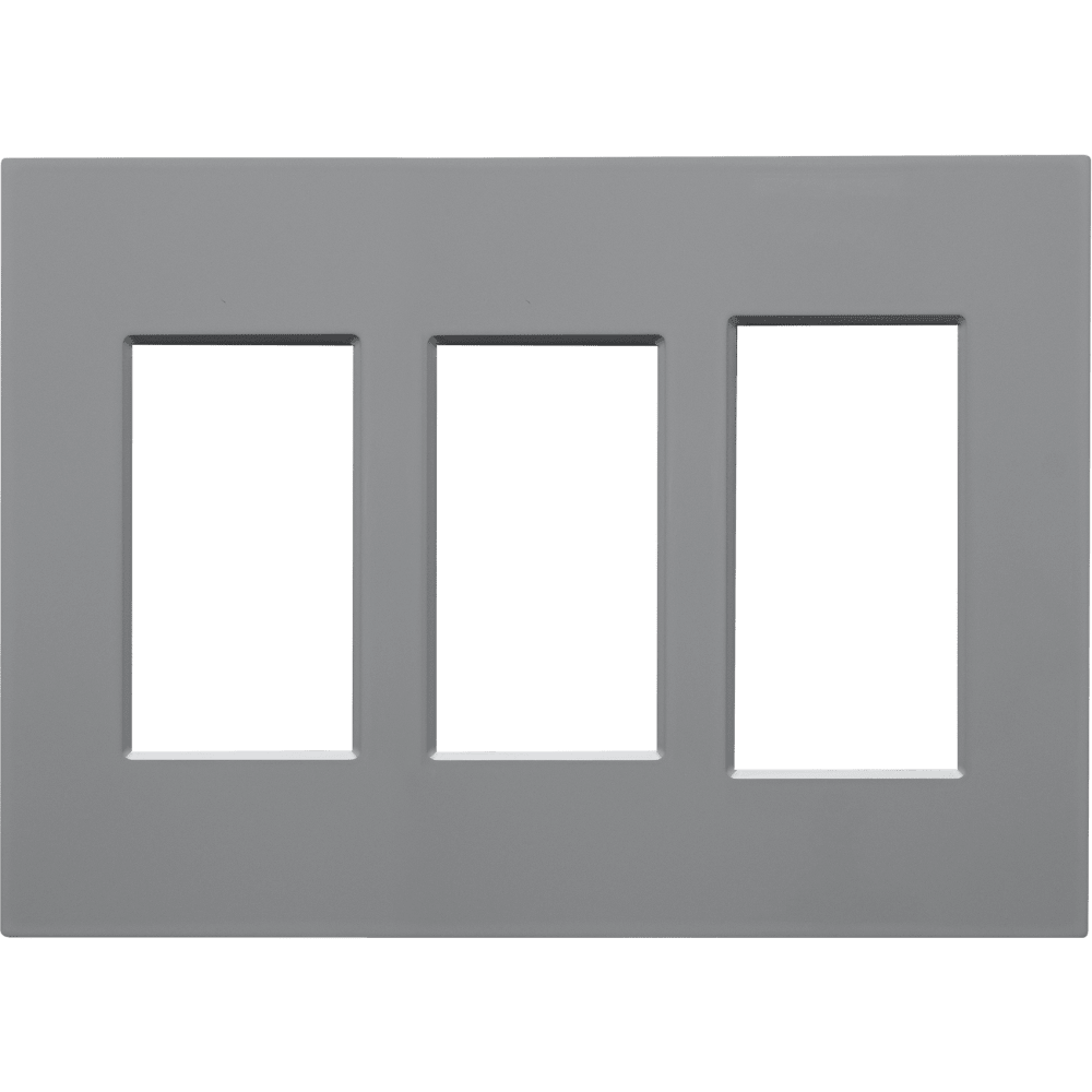 Control4 Faceplate, Contemporary, 3 Gang Combo, 2 Contemporary/1 Essential (Gray)