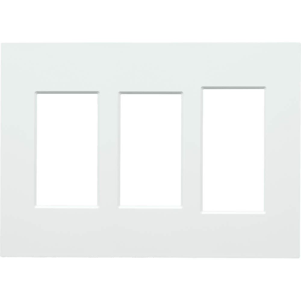 Control4 Faceplate, Contemporary, 3 Gang Combo, 2 Contemporary/1 Essential (White)