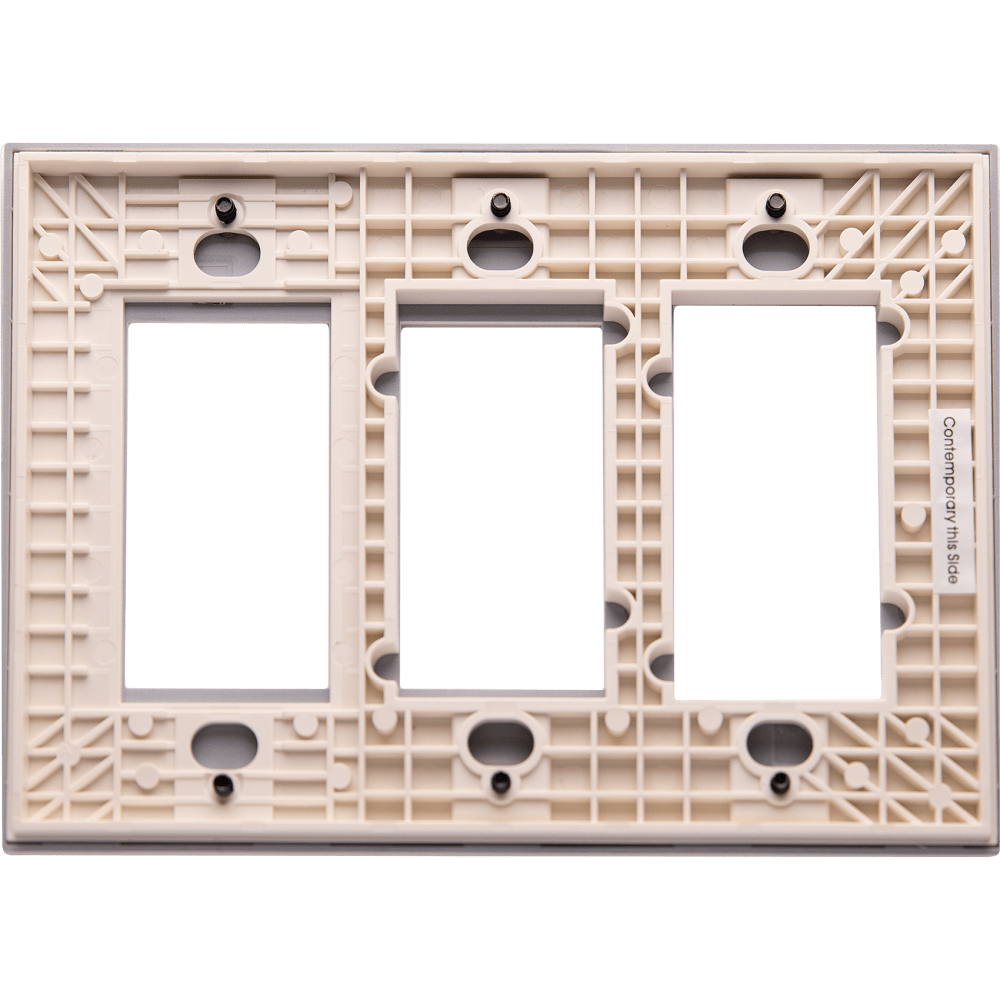 Control4® Contemporary 3 Gang Combo Faceplate (Black)