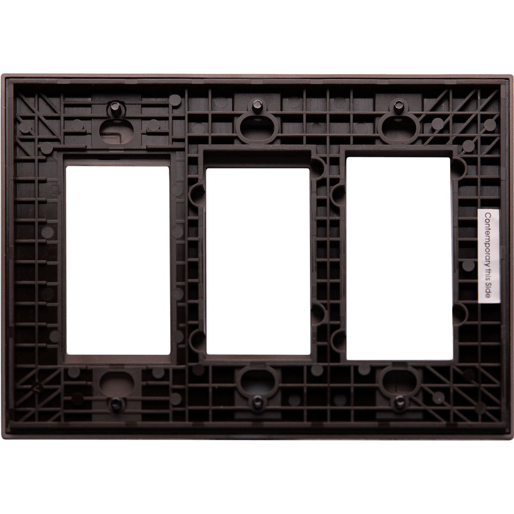 Control4® Contemporary 3 Gang Combo Faceplate (Brown)