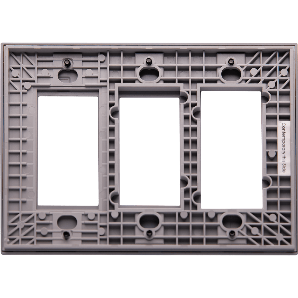 Control4® Contemporary 3 Gang Combo Faceplate (Gray)