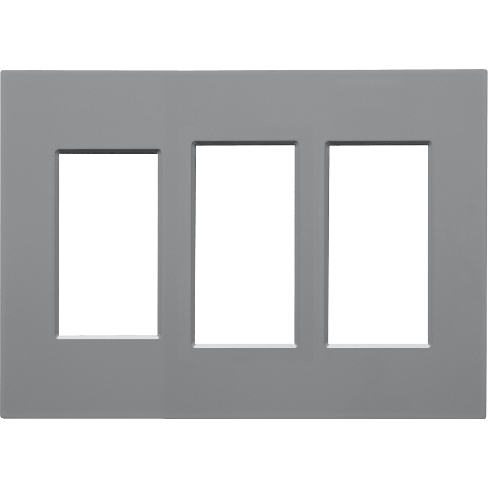 Control4® Contemporary 3 Gang Combo Faceplate (Gray)