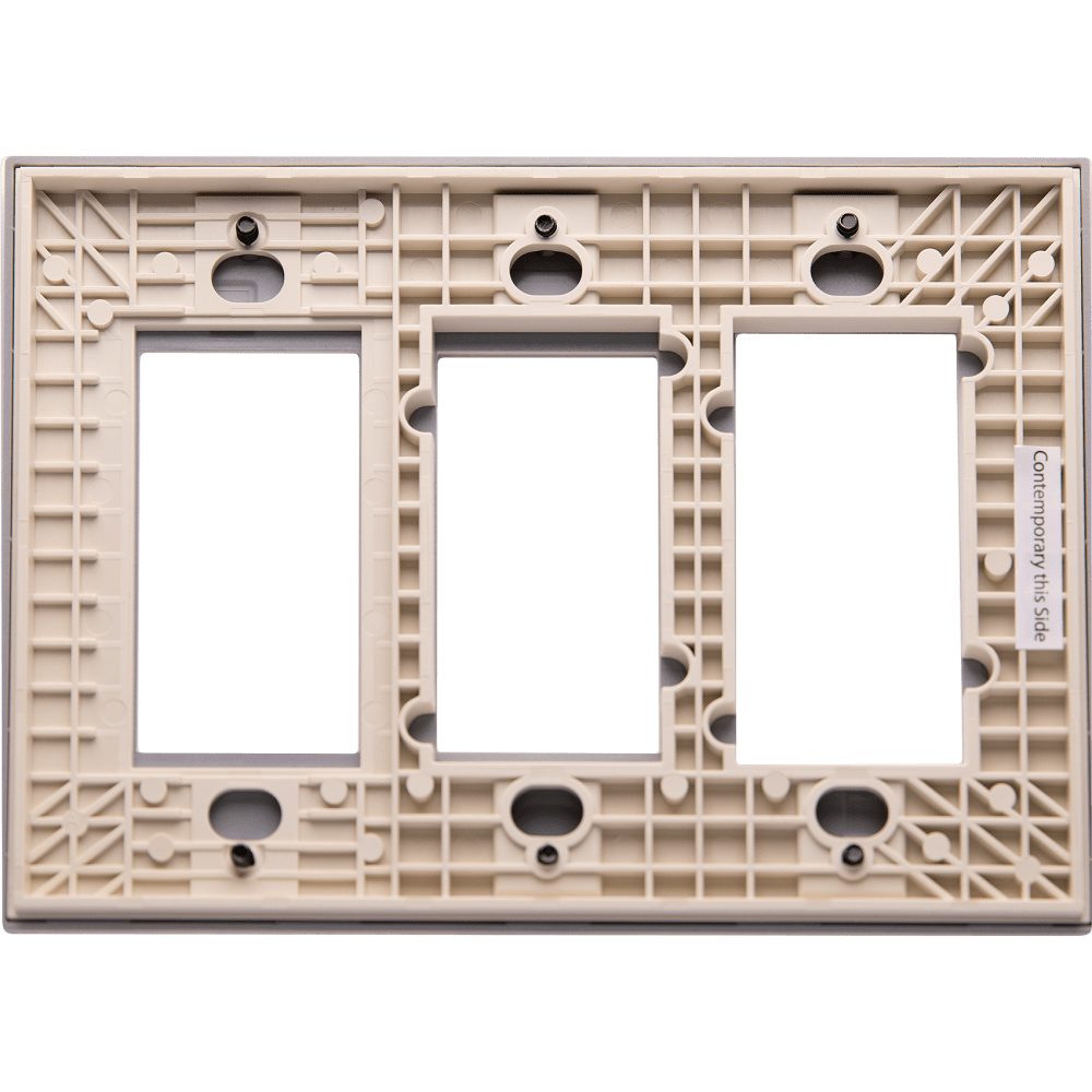 Control4® Contemporary 3 Gang Combo Faceplate (Light Almond)