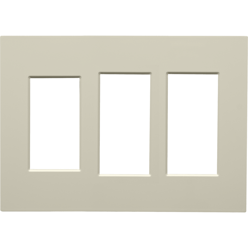 Control4® Contemporary 3 Gang Combo Faceplate (Light Almond)