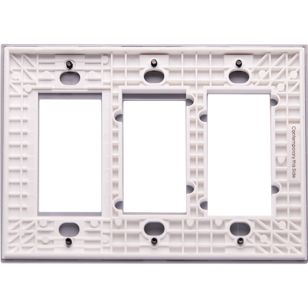 Control4® Contemporary 3 Gang Combo Faceplate (Snow White)