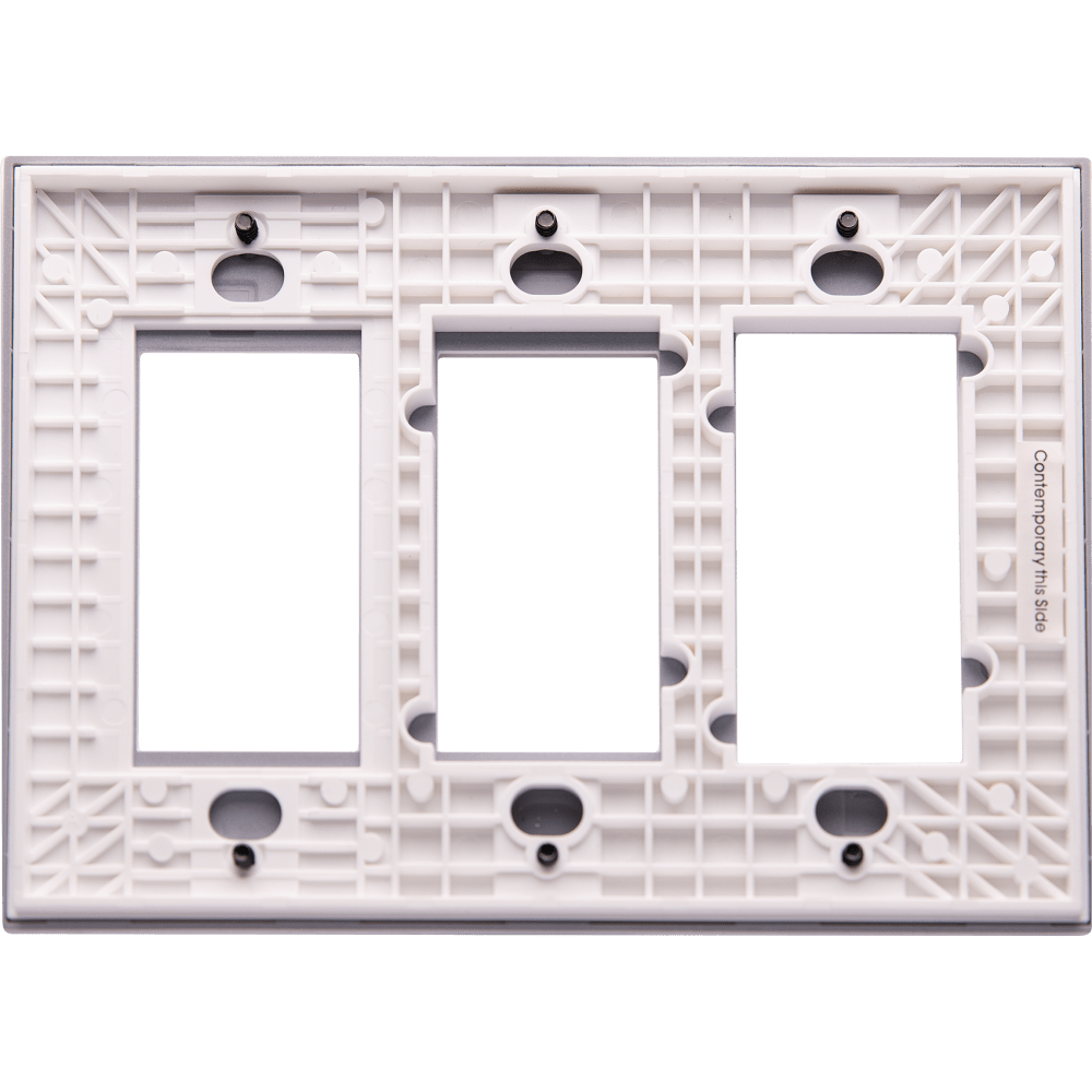 Control4® Contemporary 3 Gang Combo Faceplate(White)