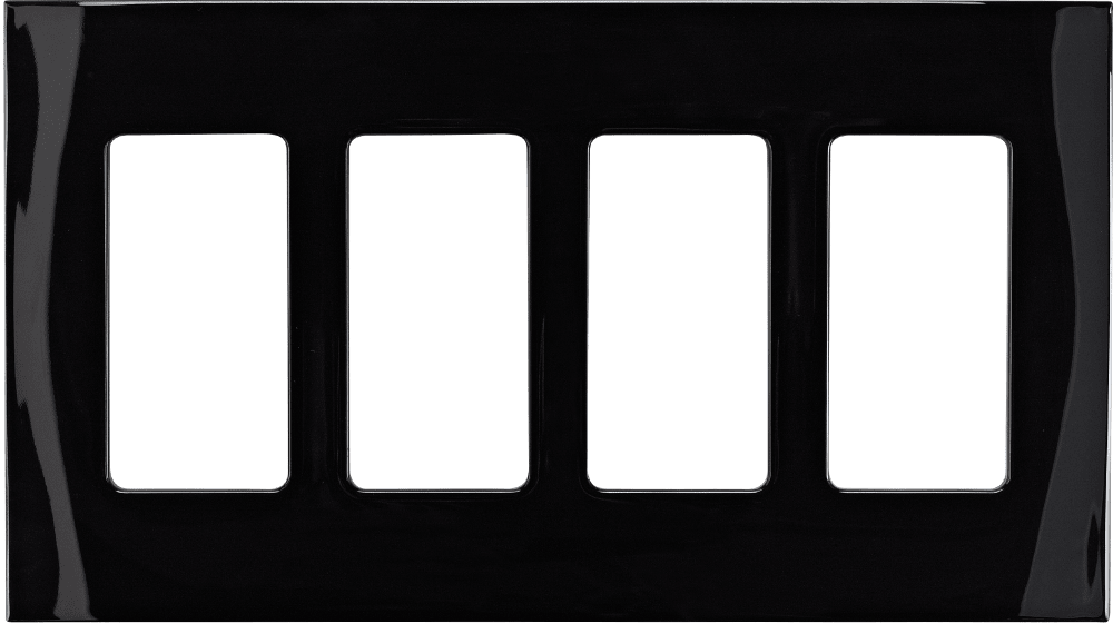 Control4® Faceplate, 4 Gang (Black)