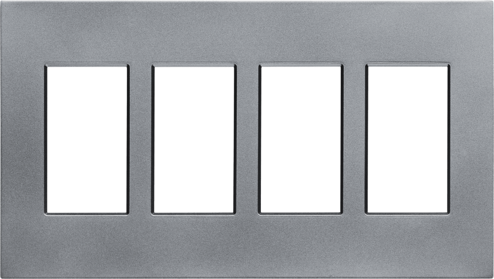 Control4® Faceplate, Contemporary, 4 Gang (Aluminum)