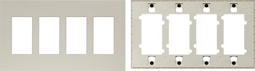 Control4® Faceplate, Contemporary, 4 Gang (Biscuit)