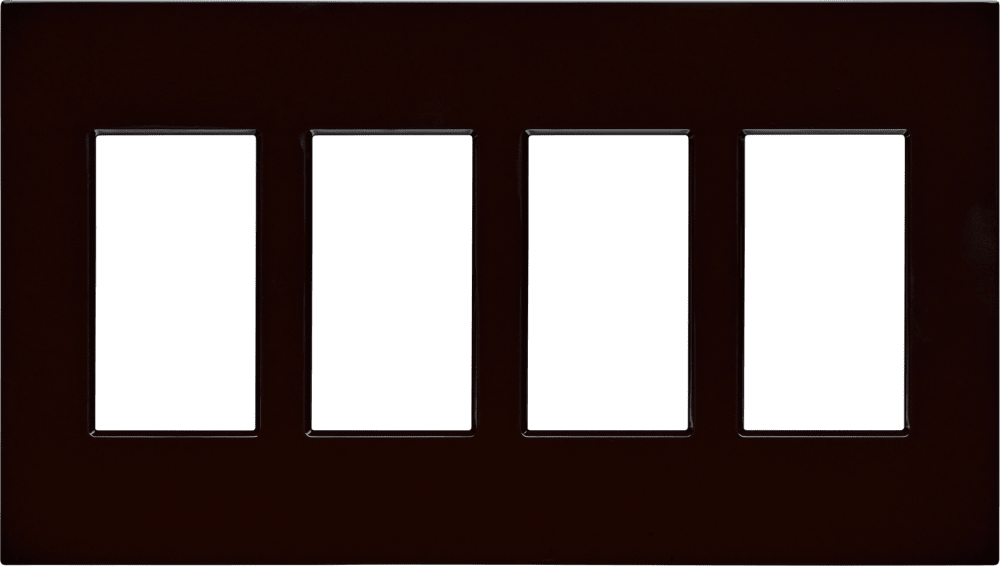 Control4® Faceplate, Contemporary, 4 Gang (Brown)