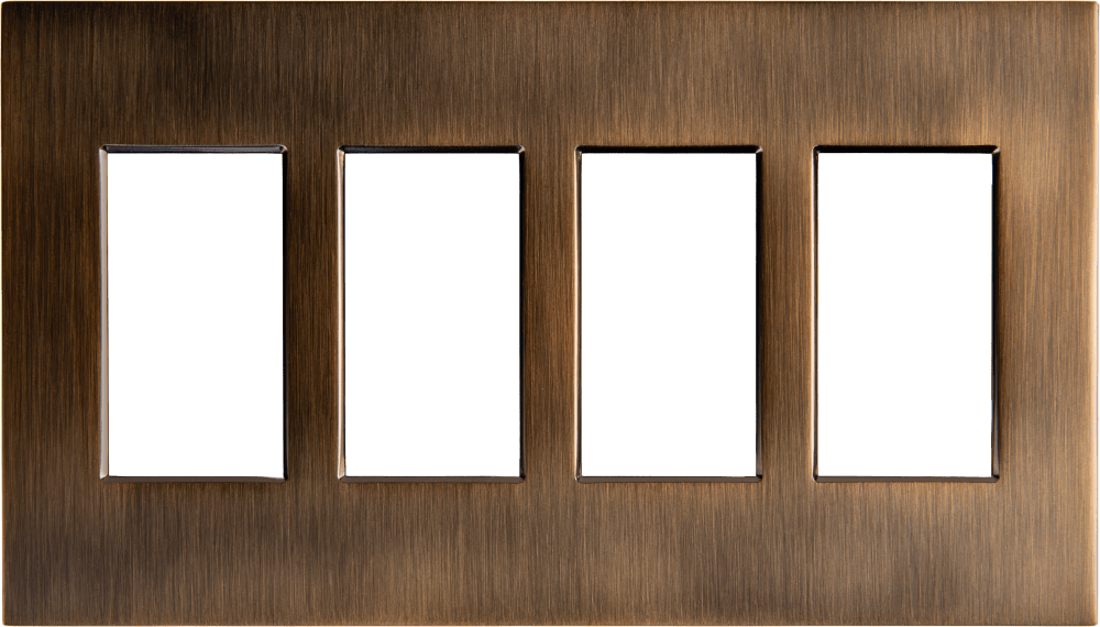 Control4® Faceplate, Contemporary, 4 Gang (Antique Bronze)