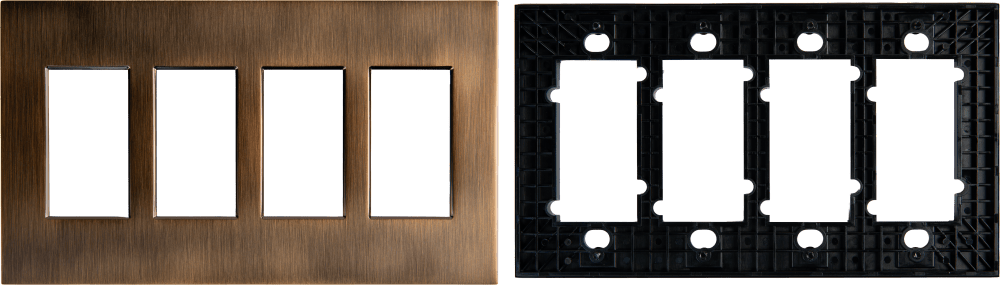 Control4® Faceplate, Contemporary, 4 Gang (Antique Bronze)