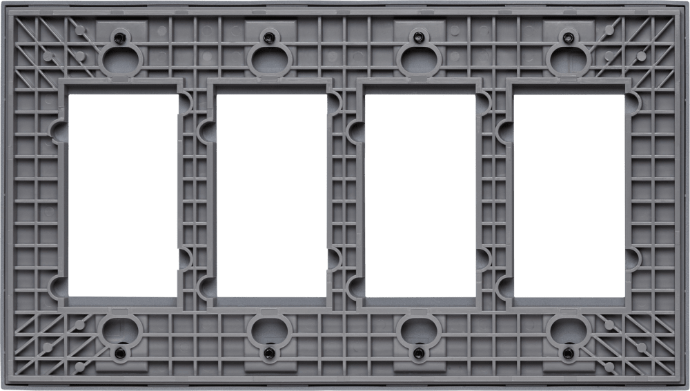 Control4® Faceplate, Contemporary, 4 Gang (Gray)