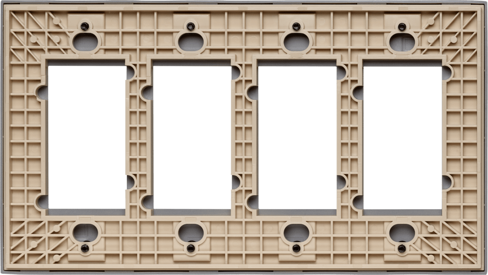 Control4® Faceplate, Contemporary, 4 Gang (Ivory)