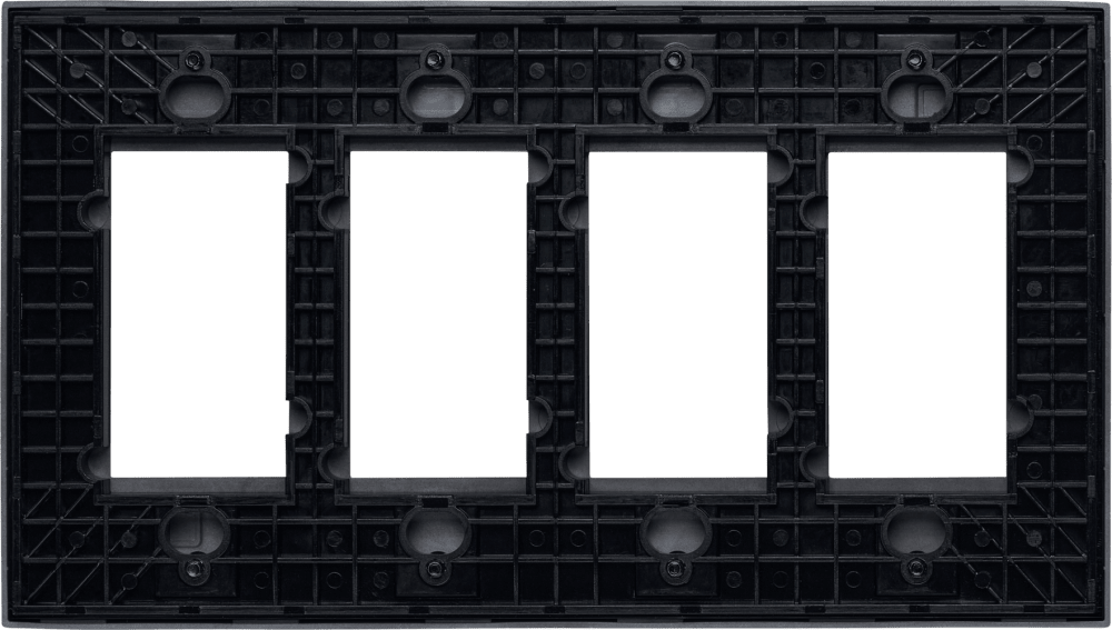 Control4® Faceplate, Contemporary, 4 Gang (Midnight Black)