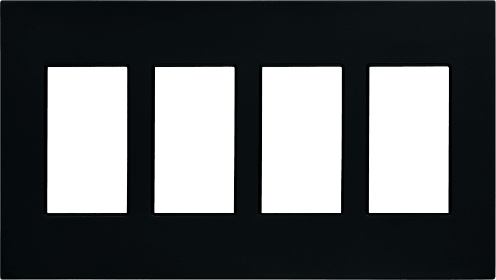 Control4® Faceplate, Contemporary, 4 Gang (Midnight Black)