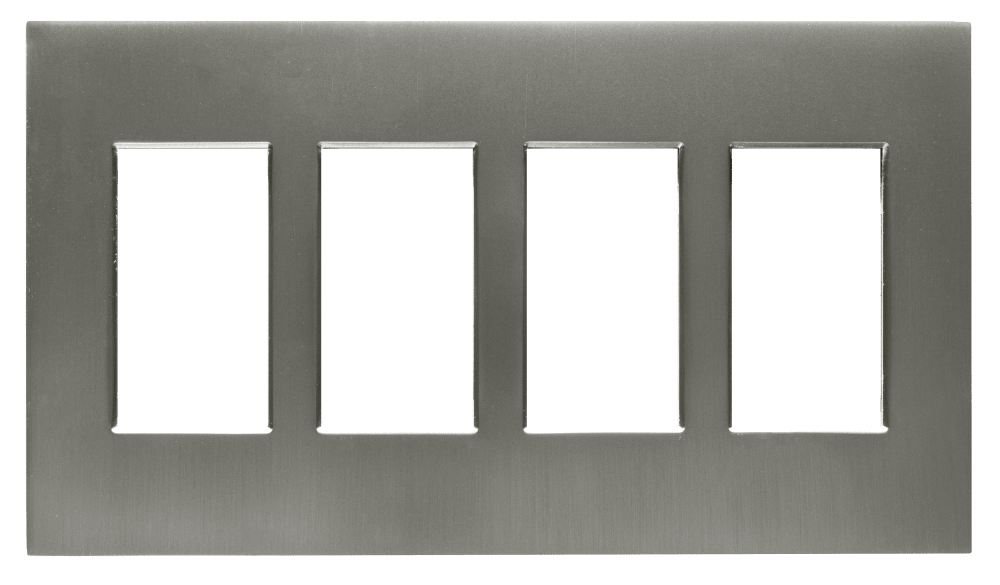 Control4® Faceplate, Contemporary, 4 Gang (Matte Stainless)