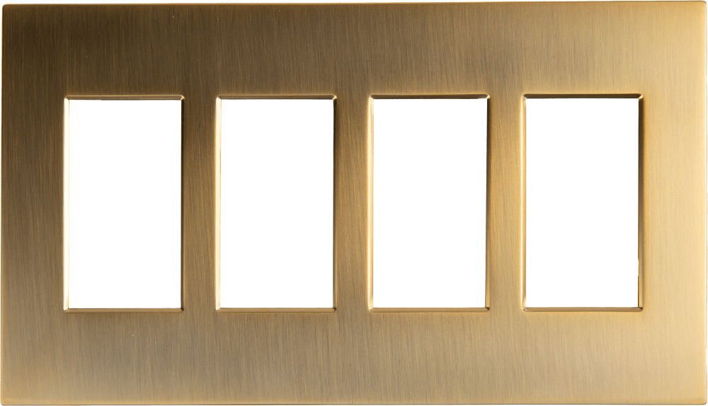 Control4® Faceplate, Contemporary, 4 Gang (Satin Bronze)
