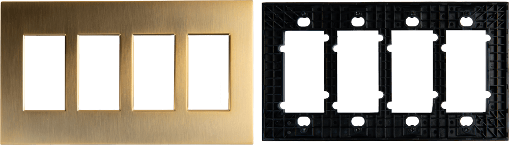Control4® Faceplate, Contemporary, 4 Gang (Satin Bronze)