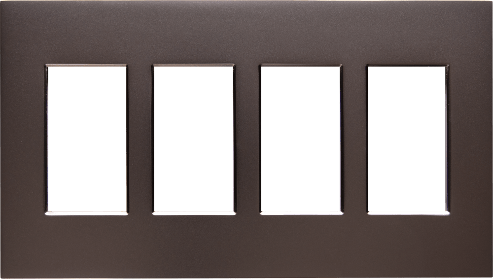 Control4® Faceplate, Contemporary, 4 Gang (Satin Nickel)
