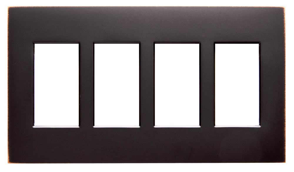 Control4® Faceplate, Contemporary, 4 Gang (Venetian Bronze)