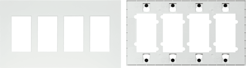 Control4® Faceplate, Contemporary, 4 Gang (White)