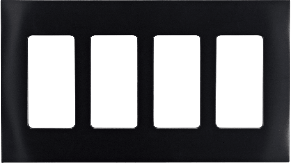 Control4® Faceplate, 4 Gang (Midnight Black)