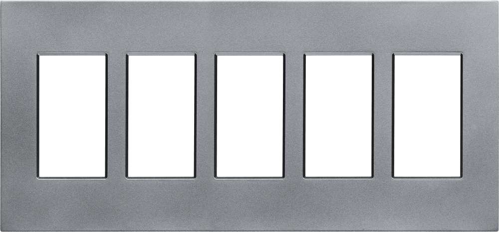 Control4® Faceplate, Contemporary, 5 Gang (Aluminum)