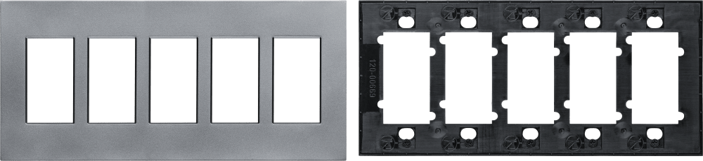 Control4® Faceplate, Contemporary, 5 Gang (Aluminum)