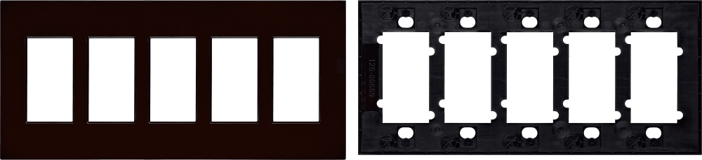 Control4® Faceplate, Contemporary, 5 Gang (Brown)