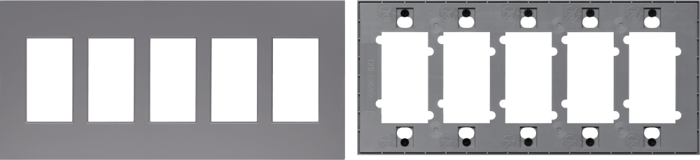 Control4® Faceplate, Contemporary, 5 Gang (Gray)