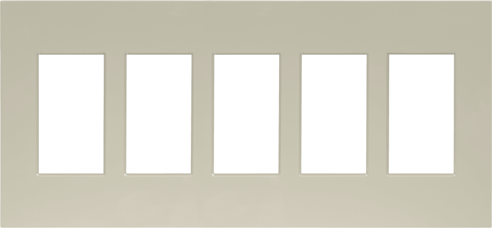 Control4® Faceplate, Contemporary, 5 Gang (Light Almond)