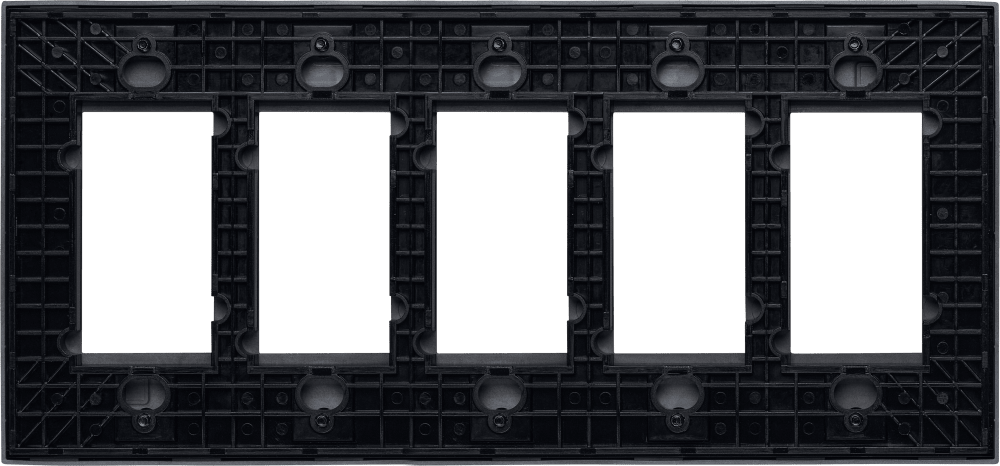 Control4® Faceplate, Contemporary, 5 Gang (Midnight Black)