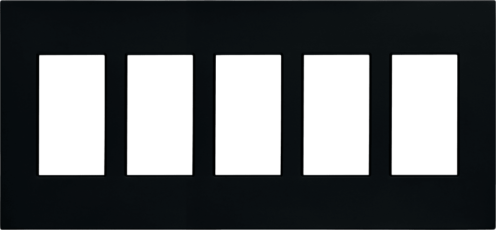 Control4® Faceplate, Contemporary, 5 Gang (Midnight Black)