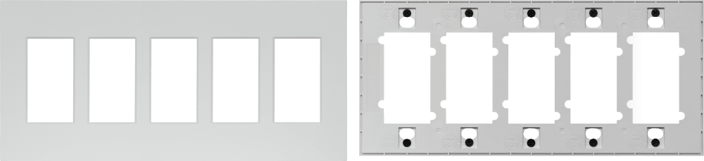Control4® Faceplate, Contemporary, 5 Gang (Snow White)
